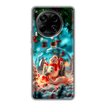 Силиконовый чехол на Tecno Camon 30 4G с принтом Новый год