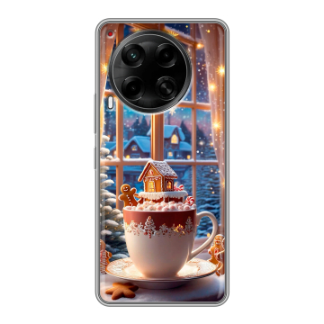 Силиконовый чехол на Tecno Camon 30 4G с принтом Новый год