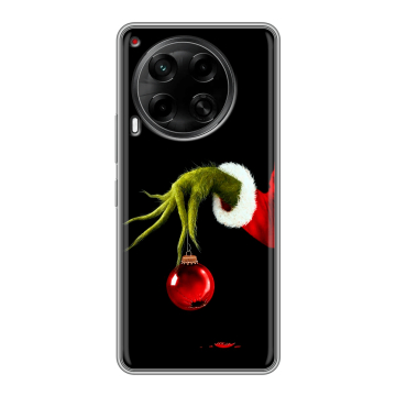 Силиконовый чехол на Tecno Camon 30 4G с принтом Новый год Гринч