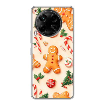 Силиконовый чехол на Tecno Camon 30 4G с принтом Новый год