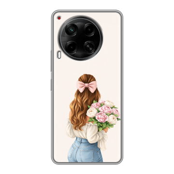 Силиконовый чехол на Tecno Camon 30 4G с принтом женский Силиконовый чехол на Tecno Camon 30 4G с принтом женский