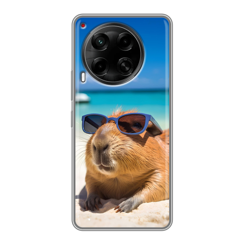 Силиконовый чехол на Tecno Camon 30 4G с принтом Капибара Силиконовый чехол на Tecno Camon 30 4G с принтом Капибара