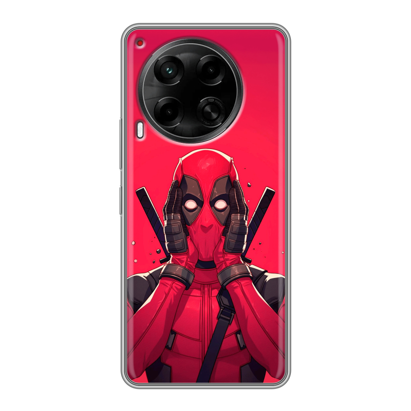 Силиконовый чехол на Tecno Camon 30 4G с принтом Дедпул Deadpool Силиконовый чехол на Tecno Camon 30 4G с принтом Дедпул Deadpool