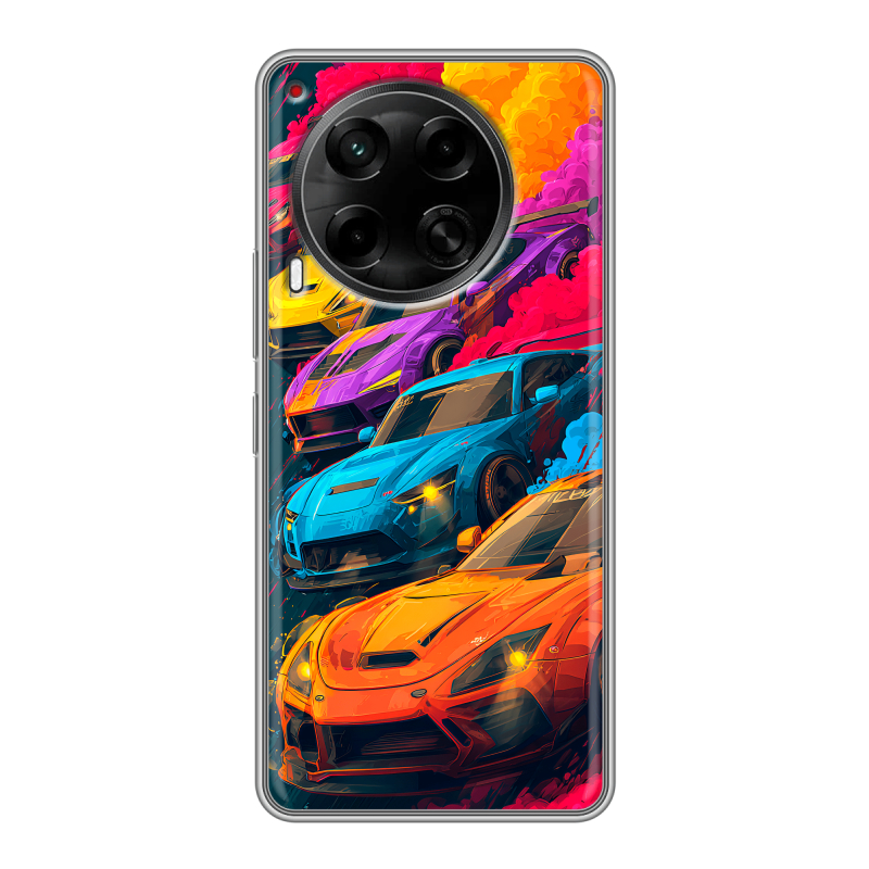 Силиконовый чехол на Tecno Camon 30 4G с принтом Тачки Силиконовый чехол на Tecno Camon 30 4G с принтом Тачки