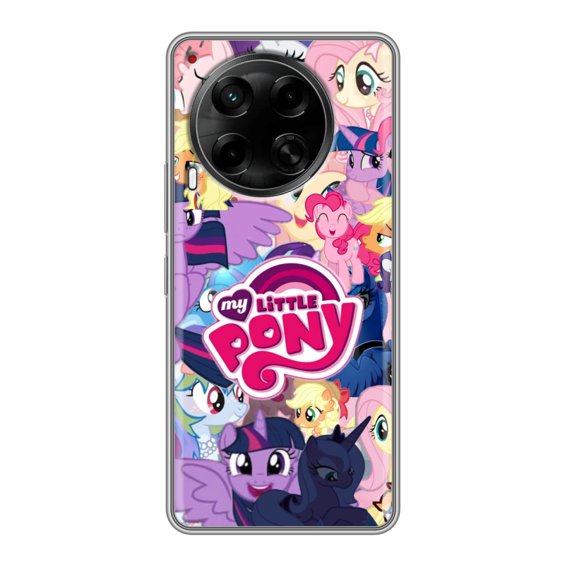 Силиконовый чехол на Tecno Camon 30 4G с принтом My little pony Дружба чудо Силиконовый чехол на Tecno Camon 30 4G с принтом My little pony Дружба чудо