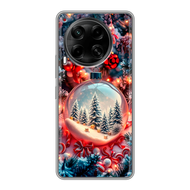 Силиконовый чехол на Tecno Camon 30 4G с принтом Новый год Силиконовый чехол на Tecno Camon 30 4G с принтом Новый год