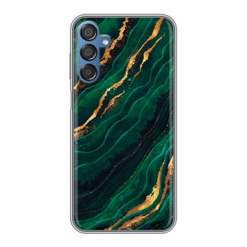 Силиконовый чехол на Samsung Galaxy M15 5G с принтом Мрамор зеленое золото Силиконовый чехол на Samsung Galaxy M15 5G с принтом Мрамор зеленое золото