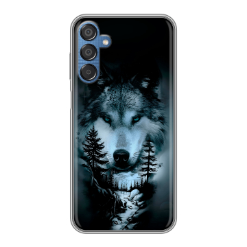Силиконовый чехол на Samsung Galaxy M15 5G с принтом Лесной волк Силиконовый чехол на Samsung Galaxy M15 5G с принтом Лесной волк