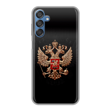 Силиконовый чехол на Samsung Galaxy M15 5G с принтом Герб России Силиконовый чехол на Samsung Galaxy M15 5G с принтом Герб России