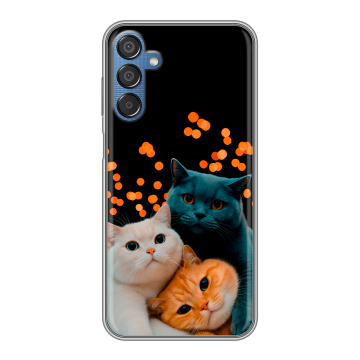 Силиконовый чехол на Samsung Galaxy M15 5G с принтом Кошки Силиконовый чехол на Samsung Galaxy M15 5G с принтом Кошки