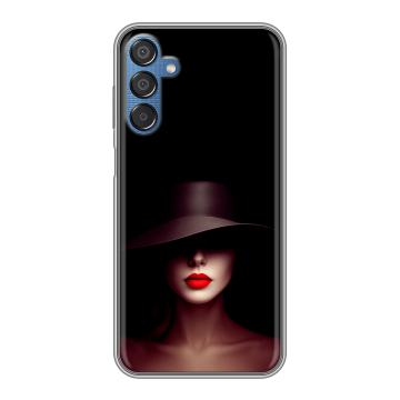 Силиконовый чехол на Samsung Galaxy M15 5G с принтом Девушка в шляпе Силиконовый чехол на Samsung Galaxy M15 5G с принтом Девушка в шляпе