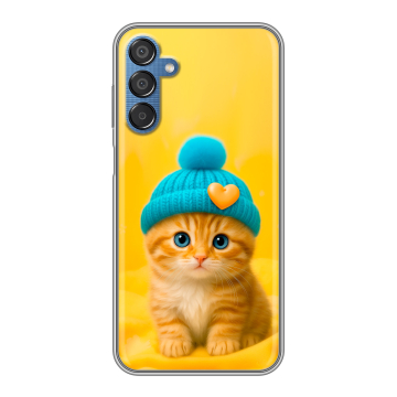 Силиконовый чехол на Samsung Galaxy M15 5G с принтом Котенок в шапке