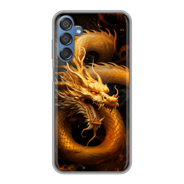 Силиконовый чехол на Samsung Galaxy M15 5G с принтом Золотой дракон Силиконовый чехол на Samsung Galaxy M15 5G с принтом Золотой дракон