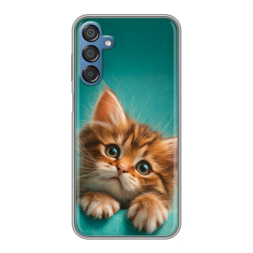 Силиконовый чехол на Samsung Galaxy M15 5G с принтом котенок Силиконовый чехол на Samsung Galaxy M15 5G с принтом котенок