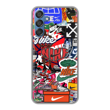 Силиконовый чехол на Samsung Galaxy M15 5G с принтом Найк Nike яркий