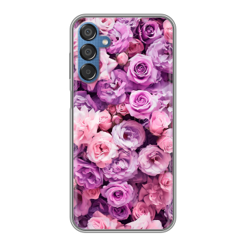 Силиконовый чехол на Samsung Galaxy M15 5G с принтом лавандовые розы