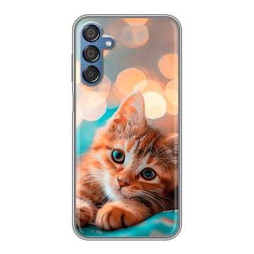 Силиконовый чехол на Samsung Galaxy M15 5G с принтом котик