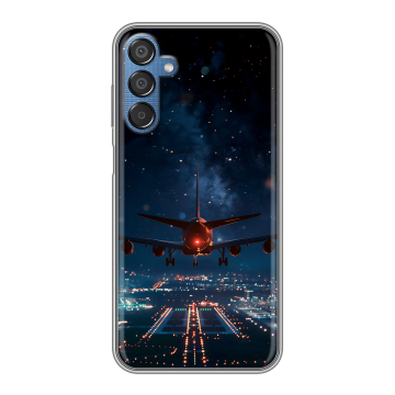 Силиконовый чехол на Samsung Galaxy M15 5G с принтом самолет