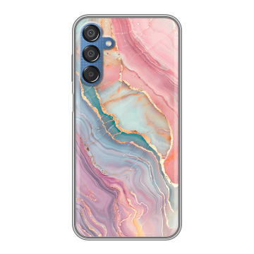 Силиконовый чехол на Samsung Galaxy M15 5G с принтом розовый мрамор Силиконовый чехол на Samsung Galaxy M15 5G с принтом розовый мрамор