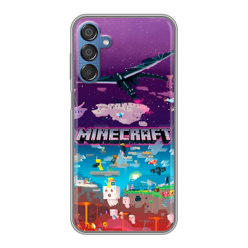 Силиконовый чехол на Samsung Galaxy M15 5G с принтом Майнкрафт Minecraft Силиконовый чехол на Samsung Galaxy M15 5G с принтом Майнкрафт Minecraft