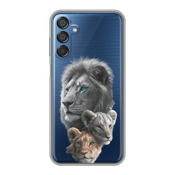 Силиконовый чехол на Samsung Galaxy M15 5G с принтом Львы