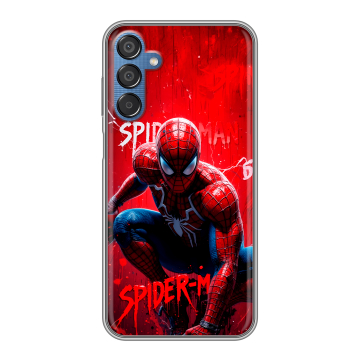 Силиконовый чехол на Samsung Galaxy M15 5G с принтом Spiderman Человек паук Силиконовый чехол на Samsung Galaxy M15 5G с принтом Spiderman Человек паук