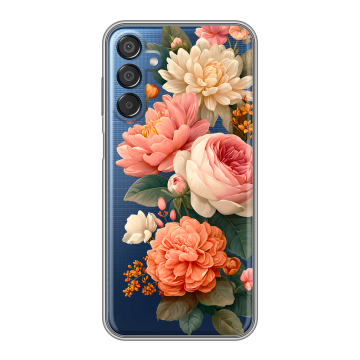 Силиконовый чехол на Samsung Galaxy M15 5G с принтом цветы