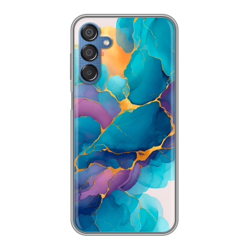 Силиконовый чехол на Samsung Galaxy M15 5G с принтом Мрамор блестки
