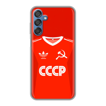 Силиконовый чехол на Samsung Galaxy M15 5G с принтом Флаг Герб СССР
