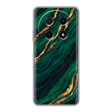 Силиконовый чехол на Huawei Nova 12i с принтом Мрамор зеленое золото Силиконовый чехол на Huawei Nova 12i с принтом Мрамор зеленое золото