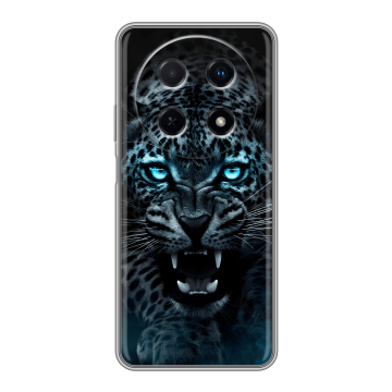 Силиконовый чехол на Huawei Nova 12i с принтом Темный леопард Силиконовый чехол на Huawei Nova 12i с принтом Темный леопард