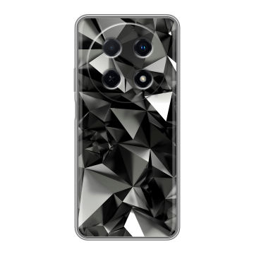 Силиконовый чехол на Huawei Nova 12i с принтом Черные кристаллы Силиконовый чехол на Huawei Nova 12i с принтом Черные кристаллы