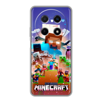Силиконовый чехол на Huawei Nova 12i с принтом Майнкрафт Minecraft