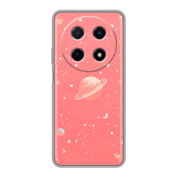 Силиконовый чехол на Huawei Nova 12i с принтом Розовый космос Силиконовый чехол на Huawei Nova 12i с принтом Розовый космос