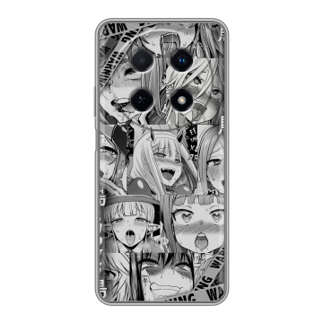 Силиконовый чехол на Huawei Nova 12i с принтом Ahegao Ахегао Аниме