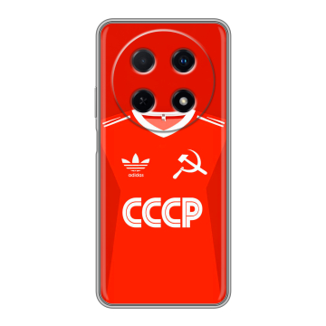 Силиконовый чехол на Huawei Nova 12i с принтом Флаг Герб СССР