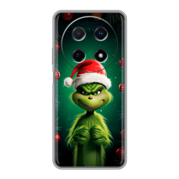 Силиконовый чехол на Huawei Nova 12i с принтом Гринч Новый год Рождество