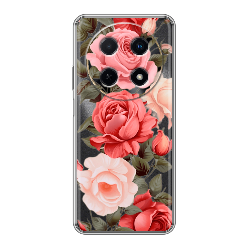 Силиконовый чехол на Huawei Nova 12i с принтом Розы Силиконовый чехол на Huawei Nova 12i с принтом Розы