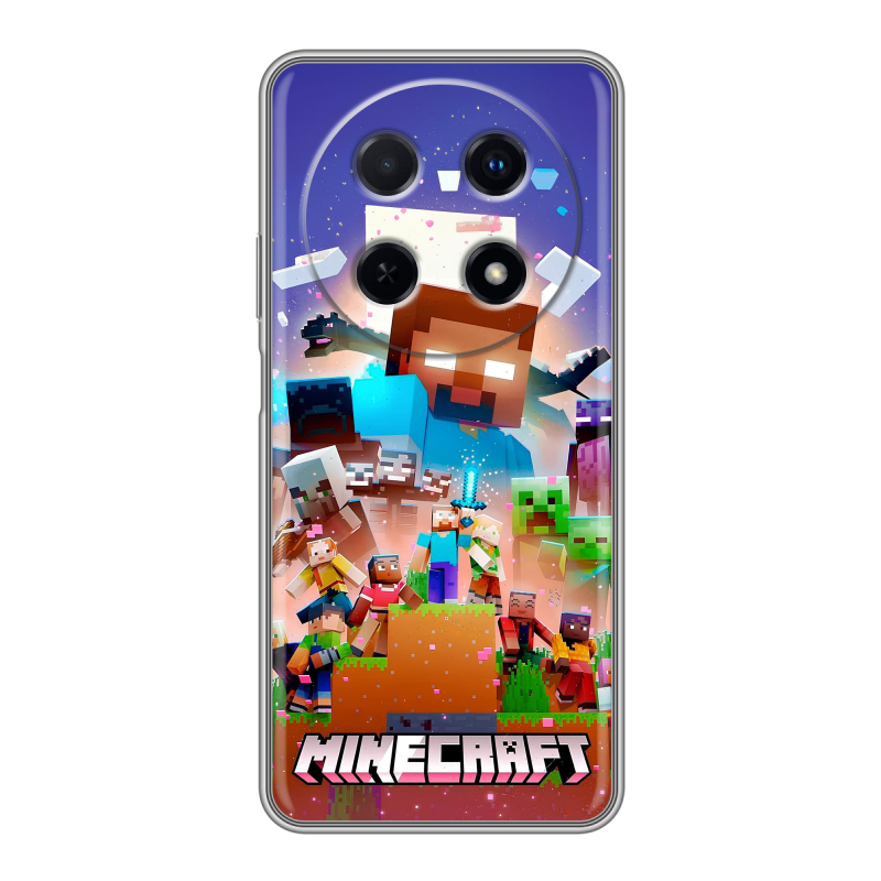 Силиконовый чехол на Huawei Nova 12i с принтом Майнкрафт Minecraft Силиконовый чехол на Huawei Nova 12i с принтом Майнкрафт Minecraft