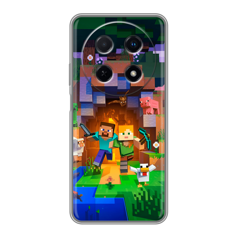 Силиконовый чехол на Huawei Nova 12i с принтом Майнкрафт Minecraft Силиконовый чехол на Huawei Nova 12i с принтом Майнкрафт Minecraft