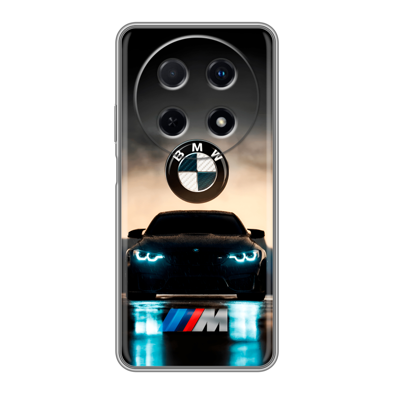 Силиконовый чехол на Huawei Nova 12i с принтом БМВ BMW Силиконовый чехол на Huawei Nova 12i с принтом БМВ BMW