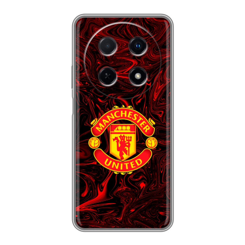 Силиконовый чехол на Huawei Nova 12i с принтом Manchester United Силиконовый чехол на Huawei Nova 12i с принтом Manchester United