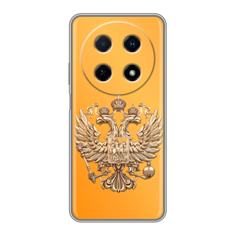 Силиконовый чехол на Huawei Nova 12i с принтом Герб Флаг России Силиконовый чехол на Huawei Nova 12i с принтом Герб Флаг России