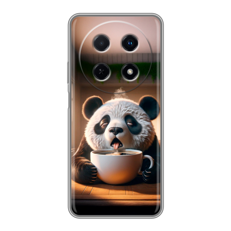 Силиконовый чехол на Huawei Nova 12i с принтом смешная панда Силиконовый чехол на Huawei Nova 12i с принтом смешная панда
