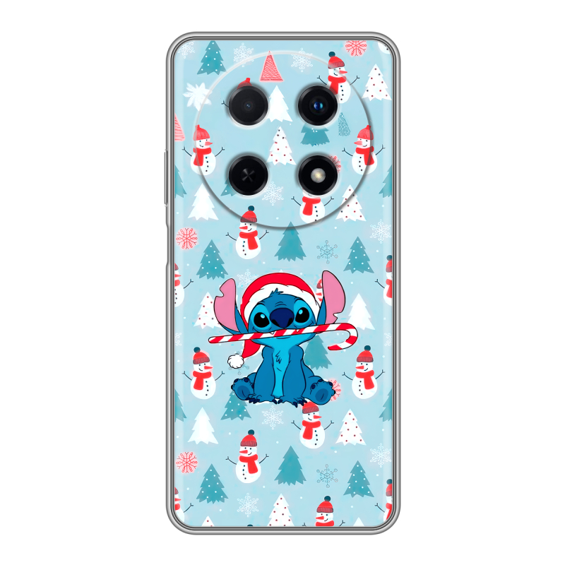 Силиконовый чехол на Huawei Nova 12i с принтом Стич Новый год Силиконовый чехол на Huawei Nova 12i с принтом Стич Новый год