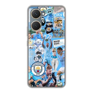 Силиконовый чехол на Vivo Y03 с принтом Man City Манчестер Сити