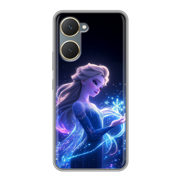 Силиконовый чехол на Vivo Y03 с принтом Холодное сердце Frozen