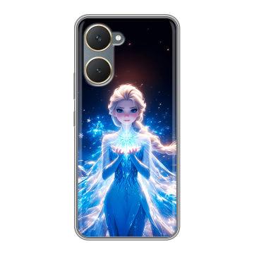 Силиконовый чехол на Vivo Y03 с принтом Холодное сердце Frozen