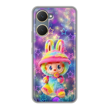 Силиконовый чехол на Vivo Y03 с принтом Labubu Лабубу