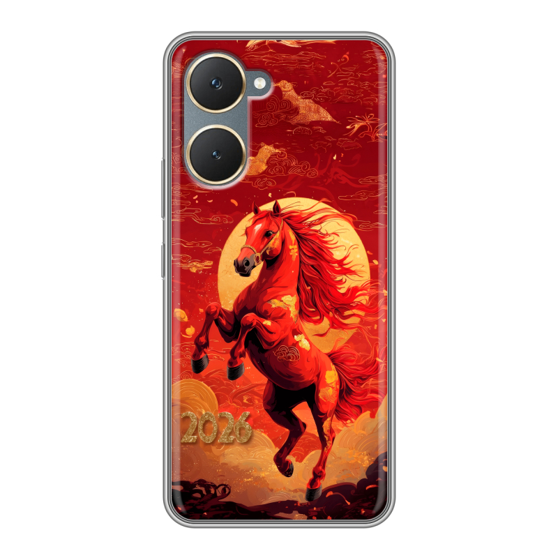Силиконовый чехол на Vivo Y03 с принтом Новый год Силиконовый чехол на Vivo Y03 с принтом Новый год